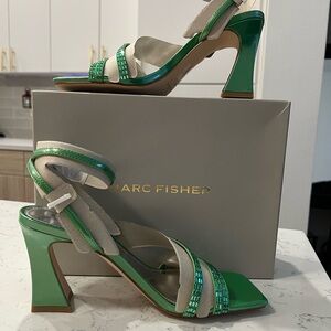 Marc Fisher Green Strappy Heels
